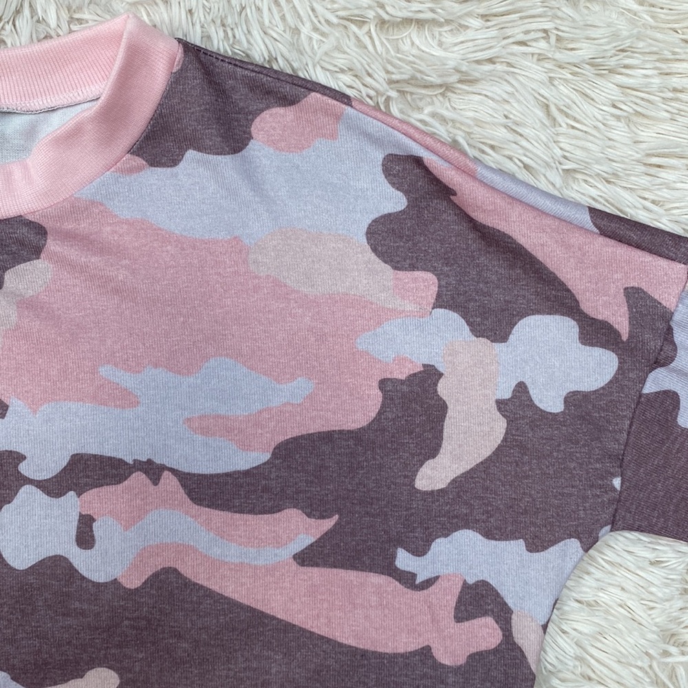 Hp And The Why Camo Sweatshirt Pink Gray & Burgun… - image 6